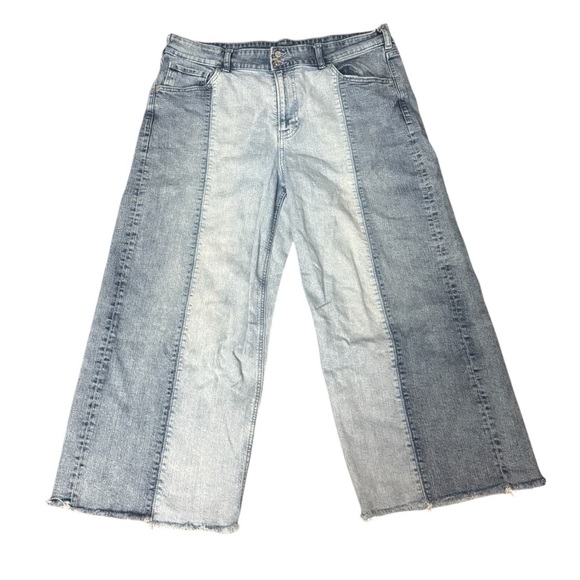 GAP Women's High Rise Stride Two Toned Jeans Size 16 Short - Picture 2 of 5